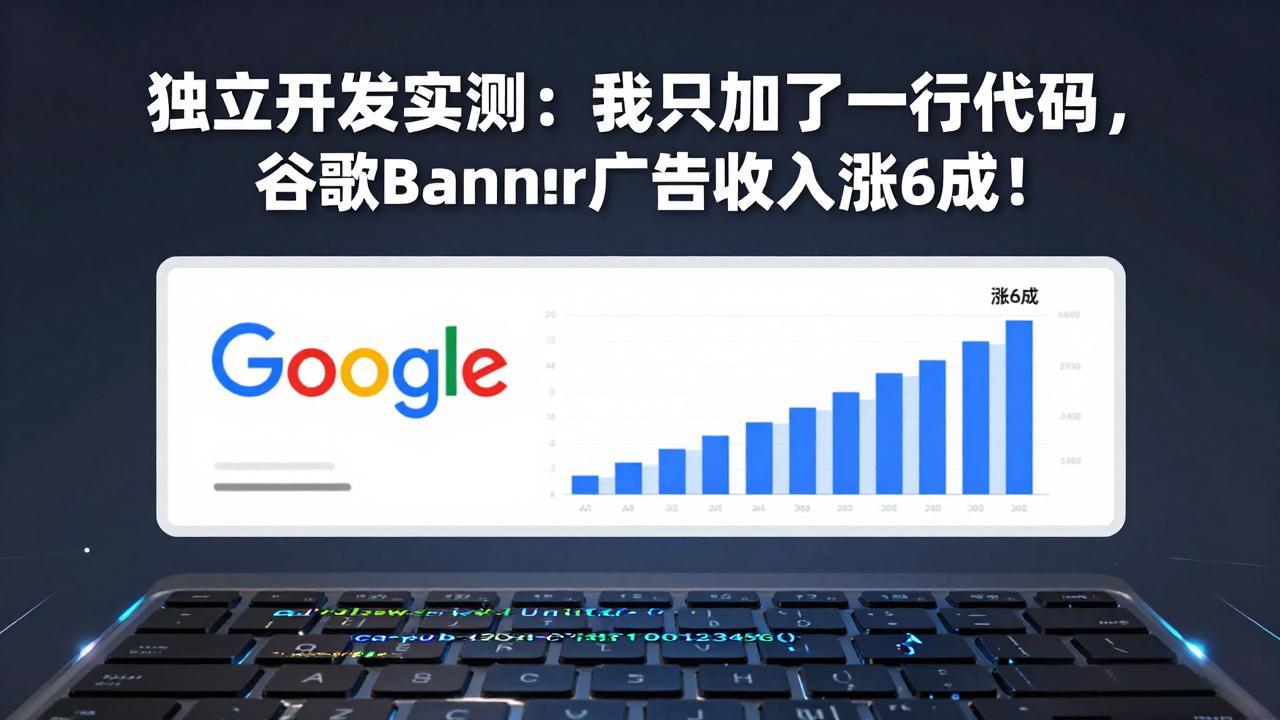 付费文章：独立开发实测：我只加了一行代码，谷歌Banner广告收入涨6成！-卡奇诺-网赚一站式