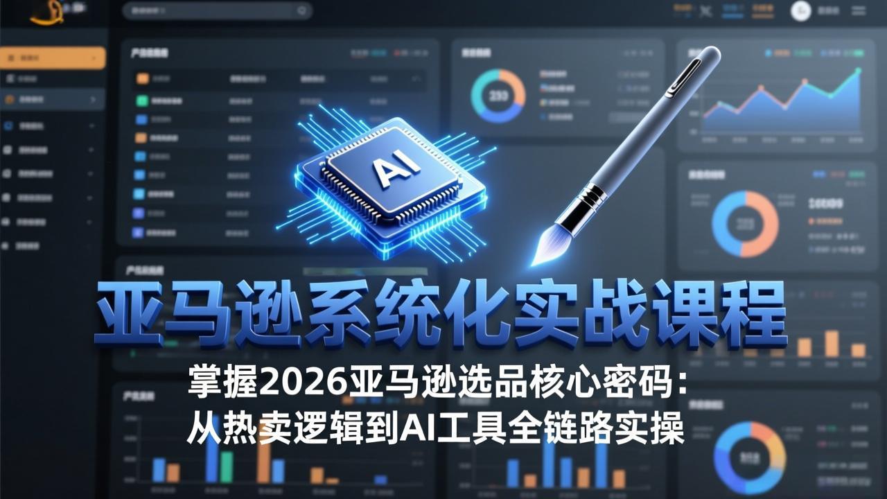 亚马逊系统化实战课-更新3月：2026最新选品方法论，从热卖原因分析到AI作图，提升选品成功率-卡奇诺-网赚一站式