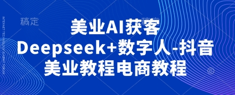 美业AI获客Deepseek+数字人-抖音美业教程电商教程-卡奇诺-网赚一站式