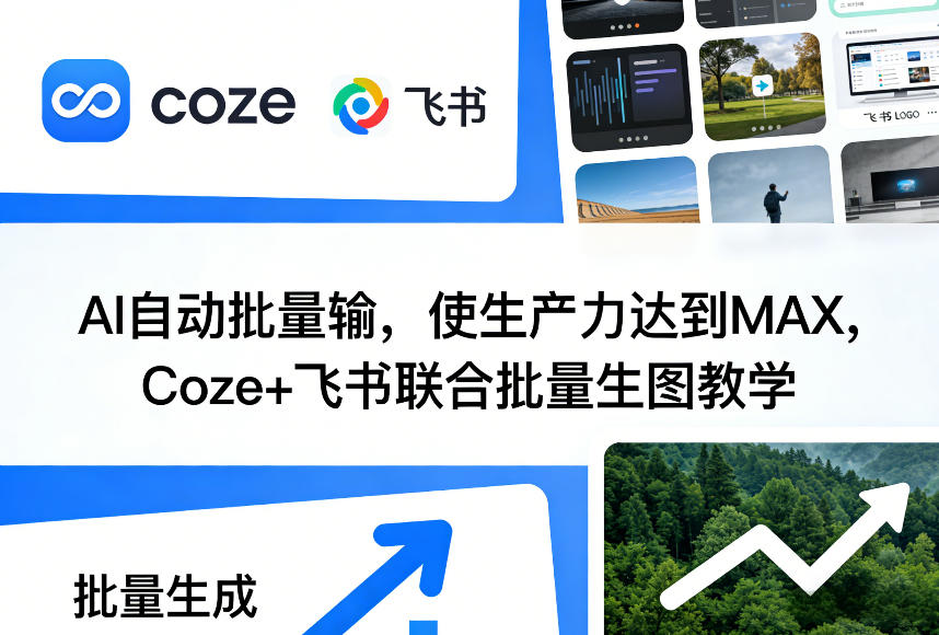 AI自动批量输，使生产力达到MAX，Coze+飞书联合批量生图教学-卡奇诺-网赚一站式