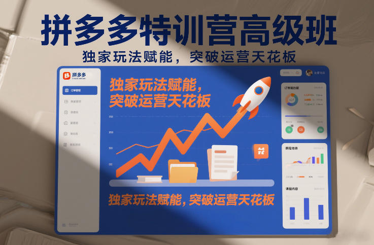 拼多多特训营高阶班，独家玩法赋能，突破运营天花板(更新26年3月)-卡奇诺-网赚一站式